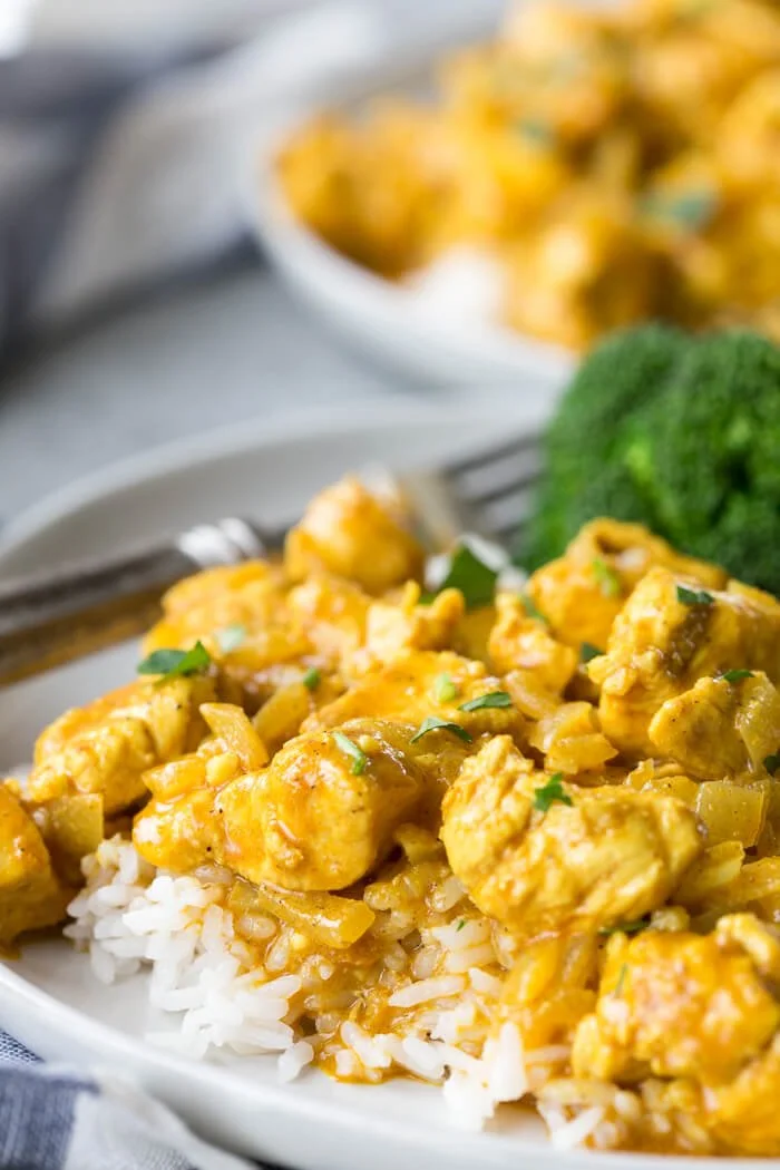 Thaise gele curry met kip geïnspireerd recept