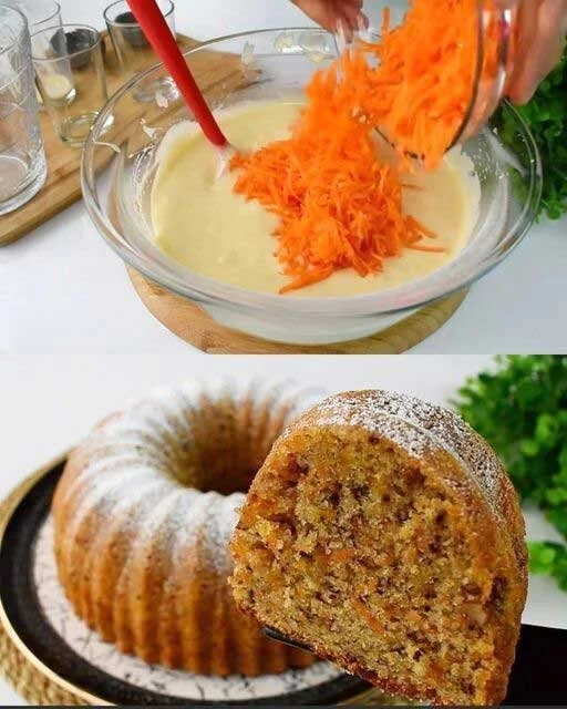 Smaakvolle zelfgemaakte wortelcake met noten en specerijen