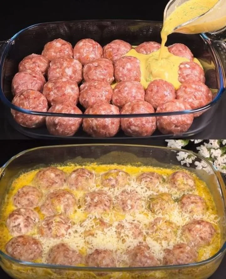 Heerlijke gehaktballetjes in romige saus geserveerd met groenten