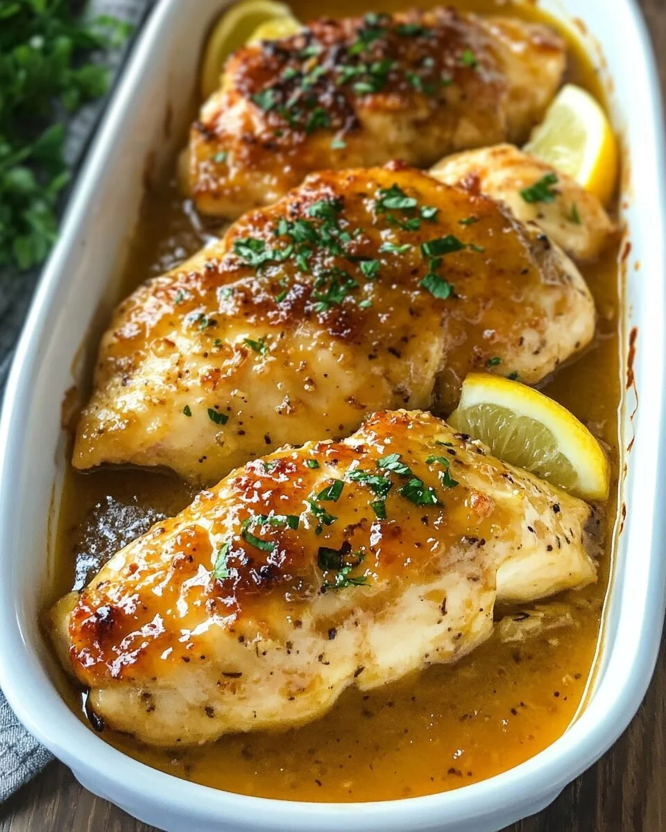 Honing Dijon Kip gerecht met smaakvolle kruiden en een gouden glans.