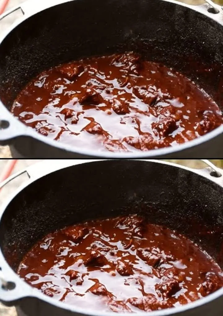 Heerlijke Hongaarse Goulash geserveerd in een kleurrijke kom