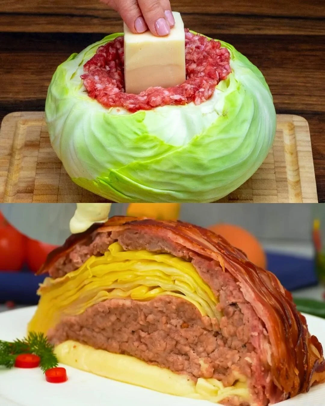 Spek-wrapped Koolrolletjes geserveerd met romige dillsaus op een wit bord