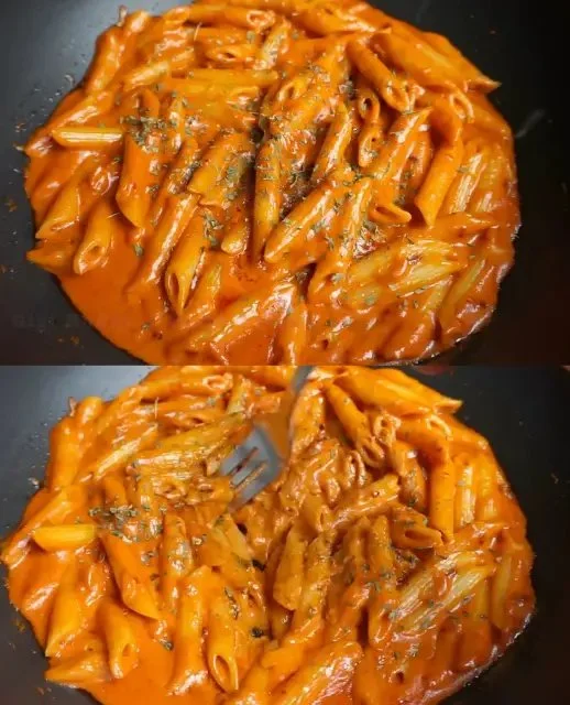 Kruidige penne pasta met verse kruiden en specerijen