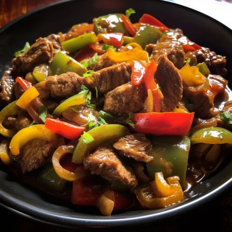 Heerlijke langzaamggekochte paprika steak met specerijen