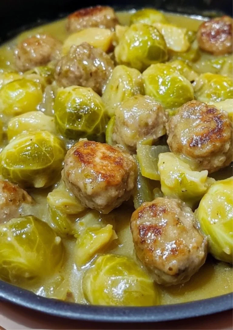 Heerlijke gehaktballen met groenten op een bord, klaar om te serveren