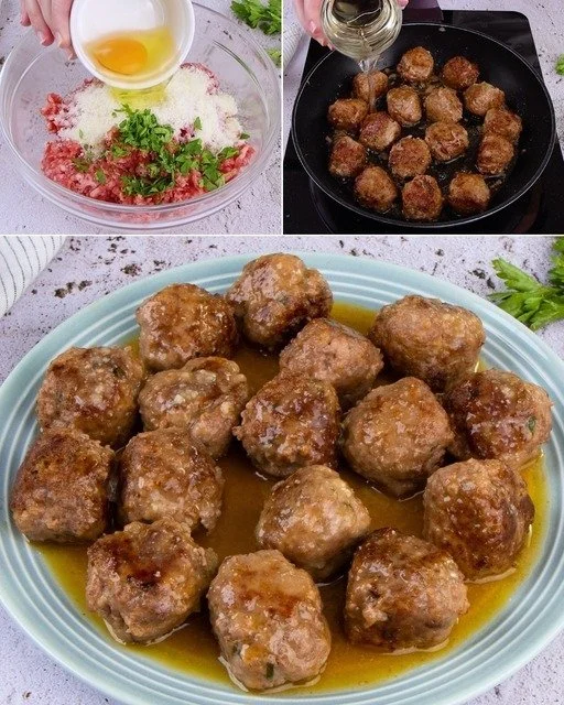 Recept voor vleesballetjes met wijnsaus - Smaakvolle en malse balletjes