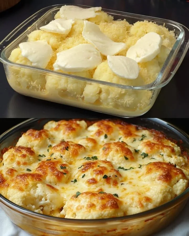 Heerlijke bloemkoolgratin uit de oven, perfect als bijgerecht