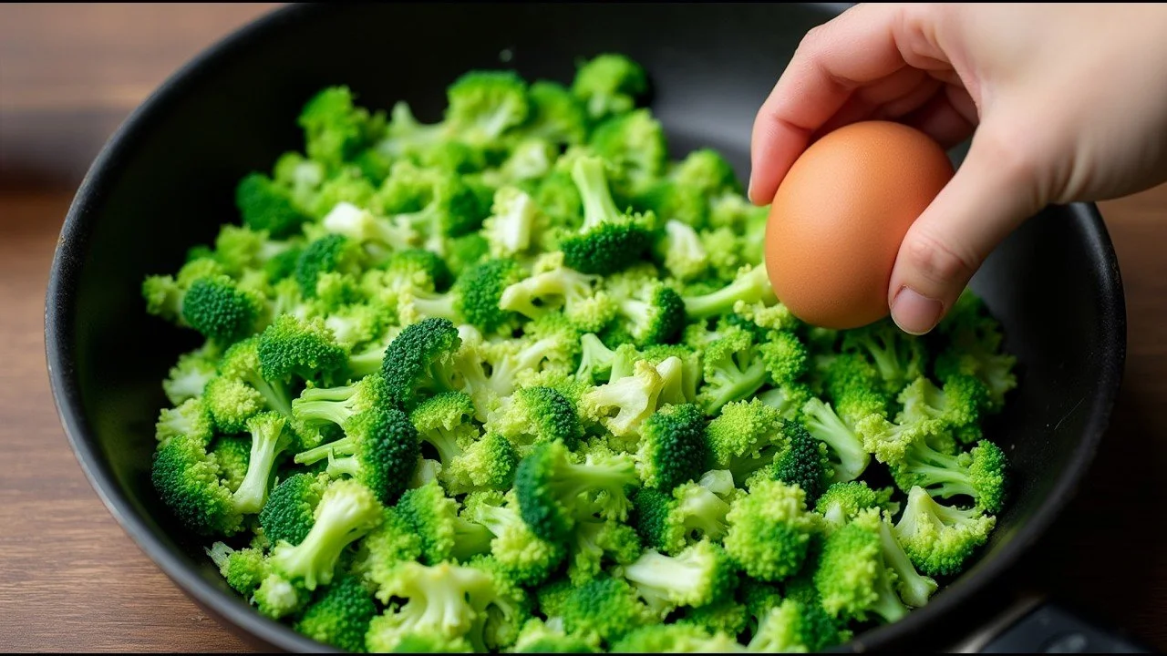 Heerlijke en voedzame broccoli omelet op een bord