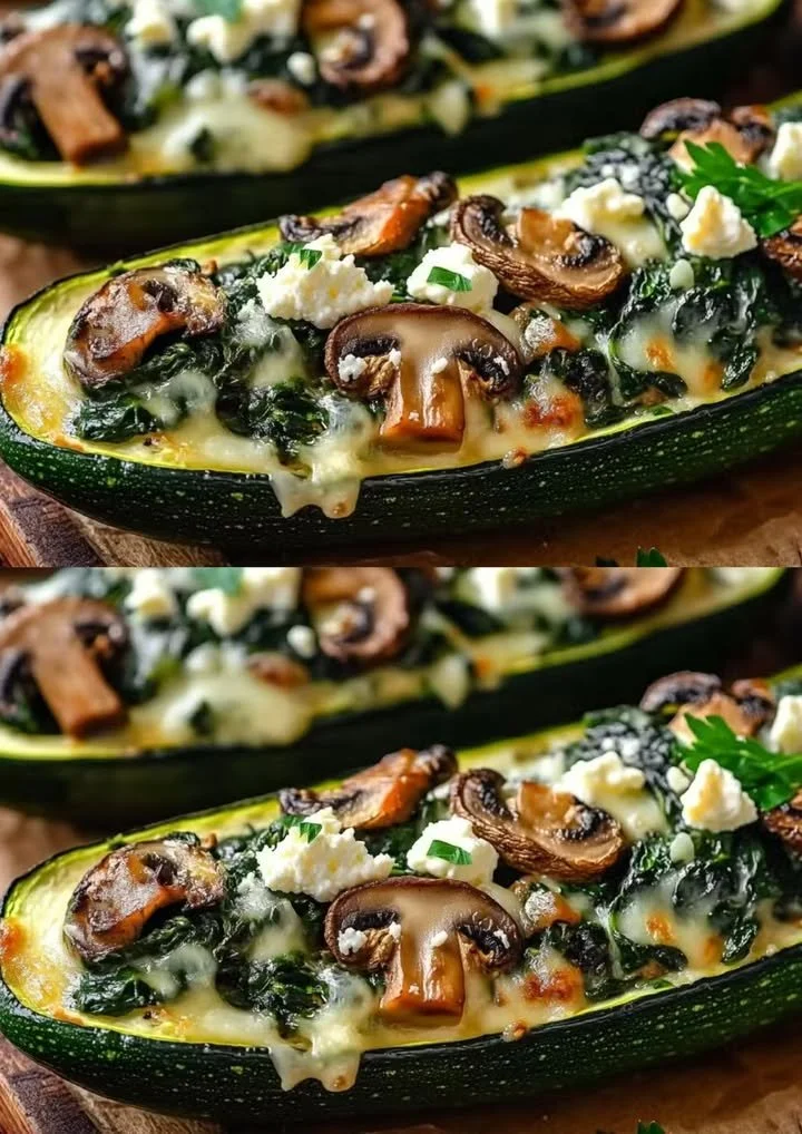 Heerlijke courgettebootjes vol gezonde ingrediënten en smaken.