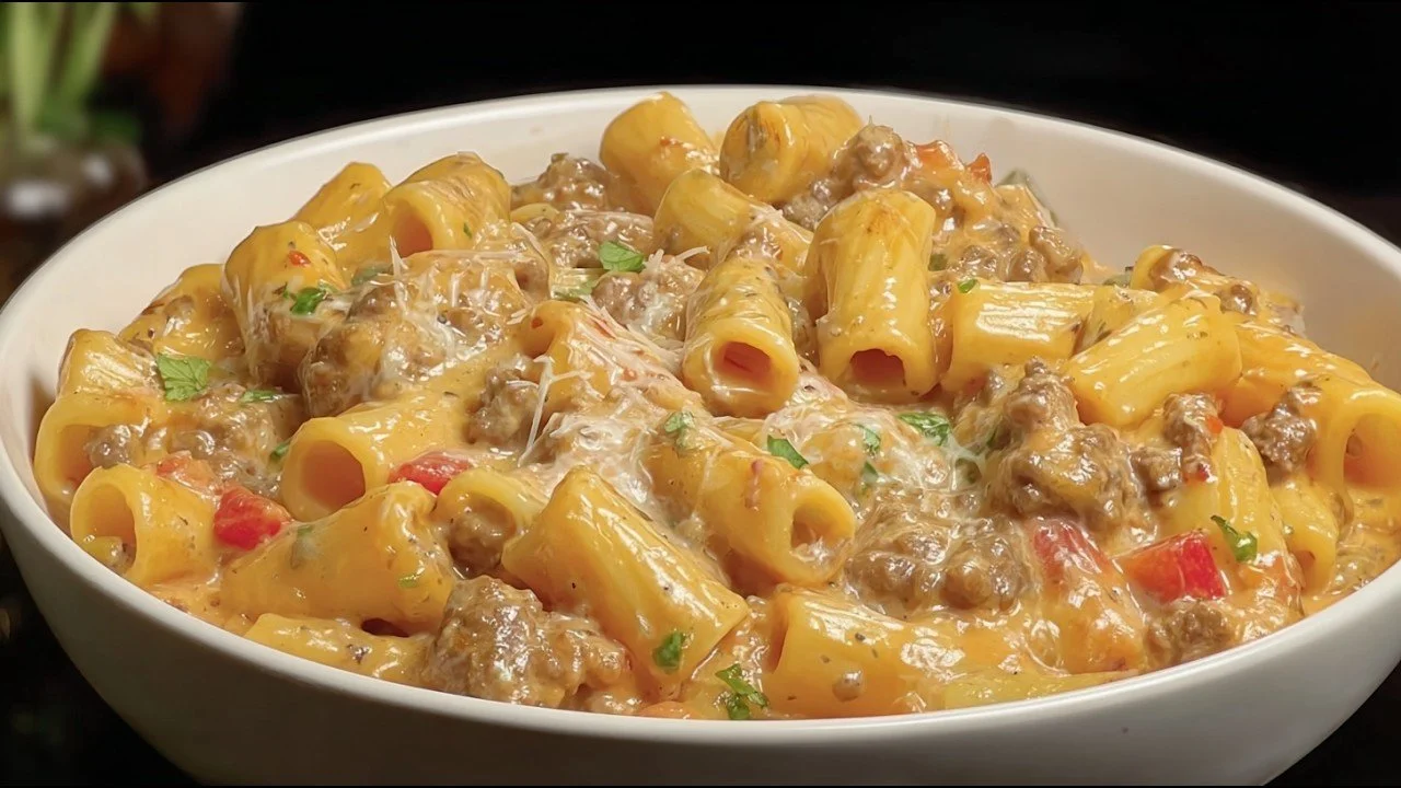 Heerlijke pasta met gehakt gerecht
