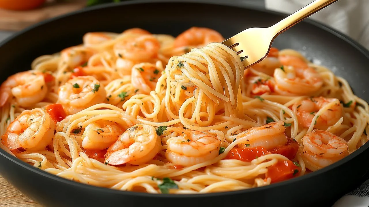 Heerlijke garnalenpasta die smelt in je mond, perfect voor een fijne maaltijd.