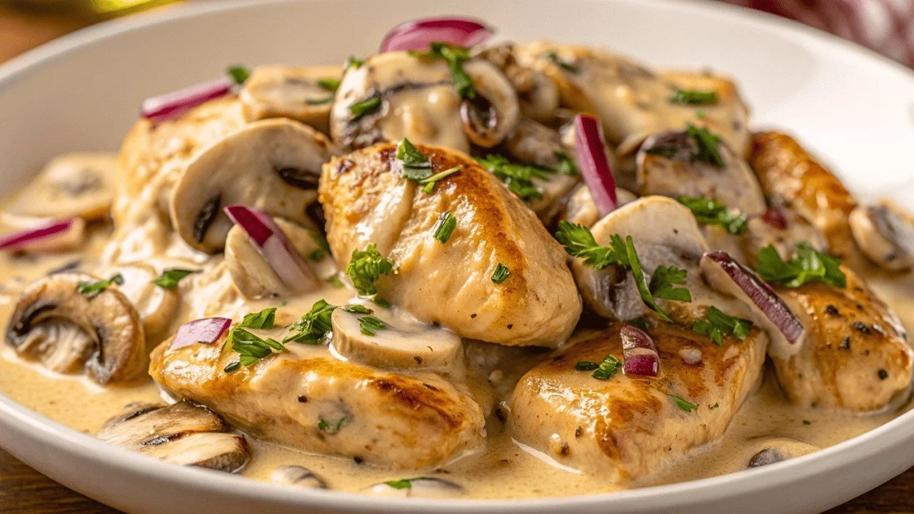 Heerlijk champignon kipgerecht volgens grootmoeder's recept