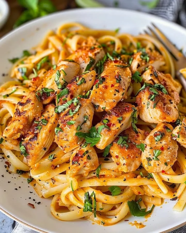 Heerlijke Kippasta met kip, pasta en verse ingrediënten