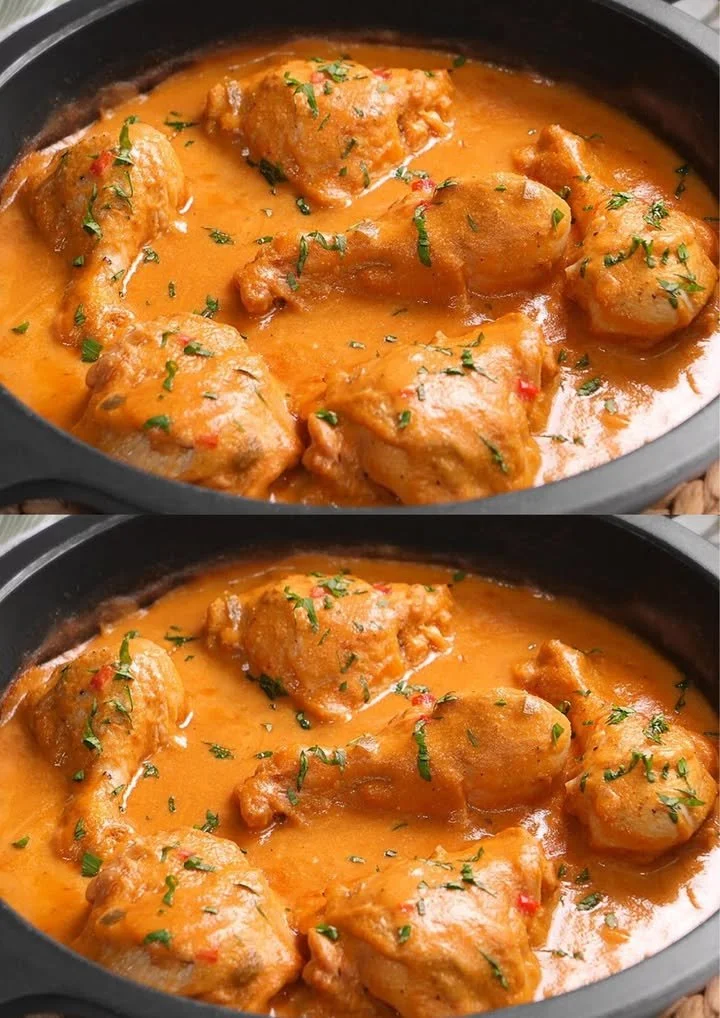 Oma's gestoofd kipgerecht met groenten en kruiden, een smaakvol recept.