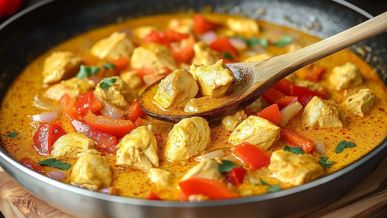 Heerlijke kip gerecht klaar in 15 minuten, ideaal voor een snelle maaltijd.