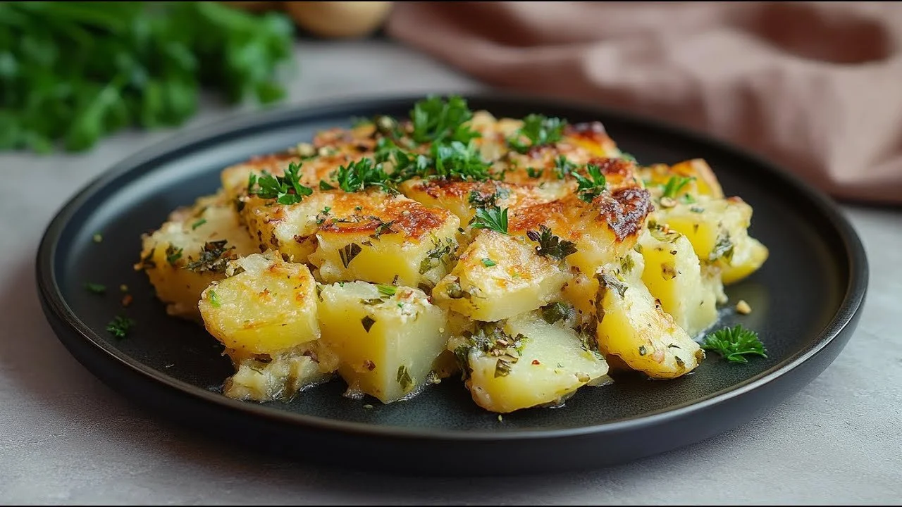 Vegan aardappel- en preigerecht met romige cashewsaus