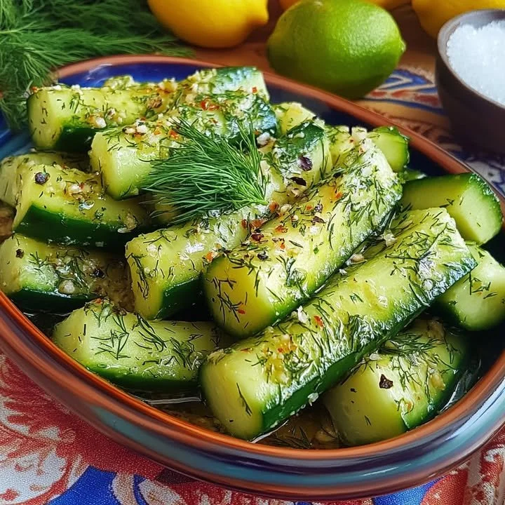 Verfrissende komkommersalade met verse ingrediënten en kruiden