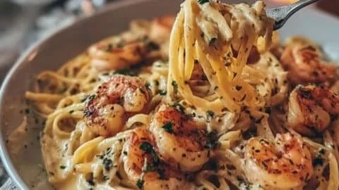 Garnalen pasta met verse garnalen en smaakvolle saus