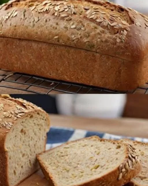 Gezond havermoutbrood met kwark, zonder gist, vers en voedzaam