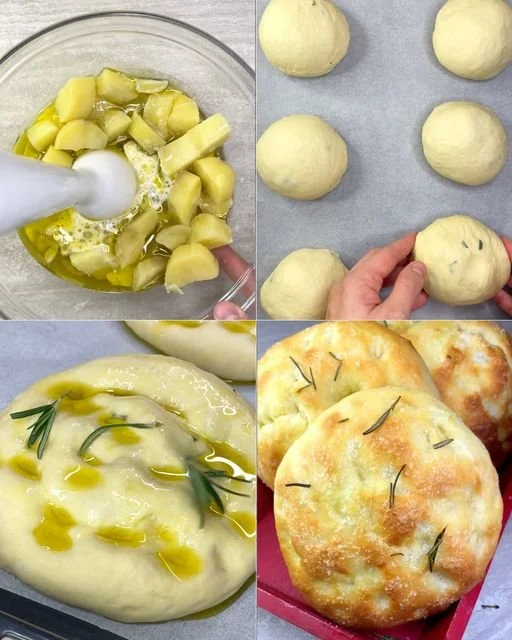 Italiaanse Aardappel & Rozemarijn Focaccia broodbak recept