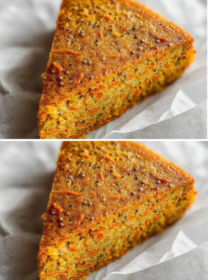 Lisztmentes sárgarépa-chia mag sütemény, egészséges desszert recept