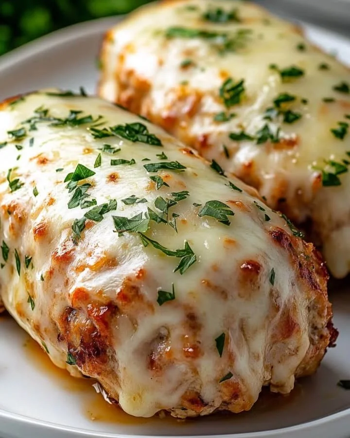 Sappig knoflook-parmezaan kip gehaktbrood in Italiaanse stijl voor een heerlijke maaltijd