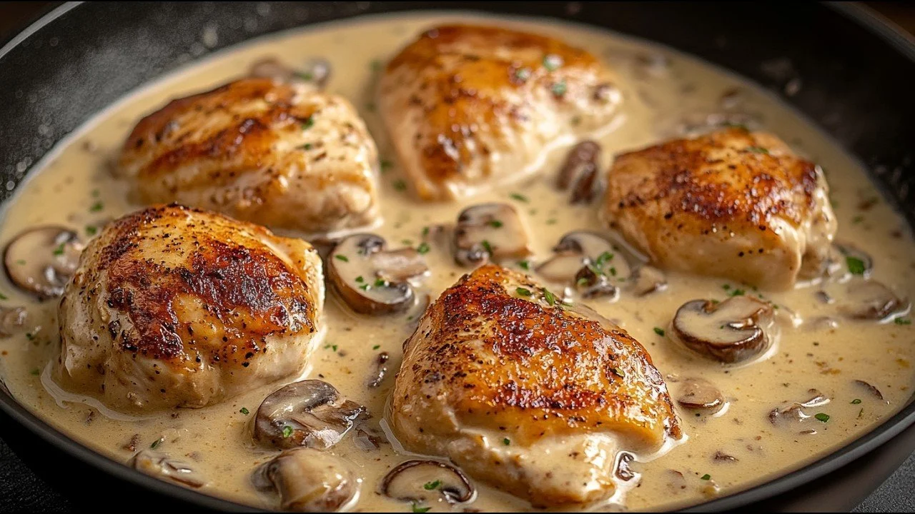 Snel recept voor kip met champignons, een smakelijk doordeweeks gerecht.