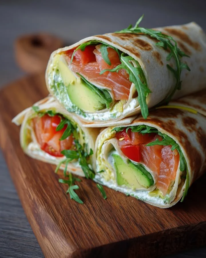 Wrap met gerookte zalm en avocado, een gezonde en smaakvolle lunchoptie