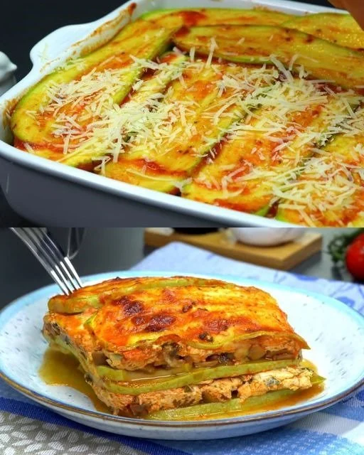 Heerlijke courgette lasagne met verse ingrediënten en laagjes