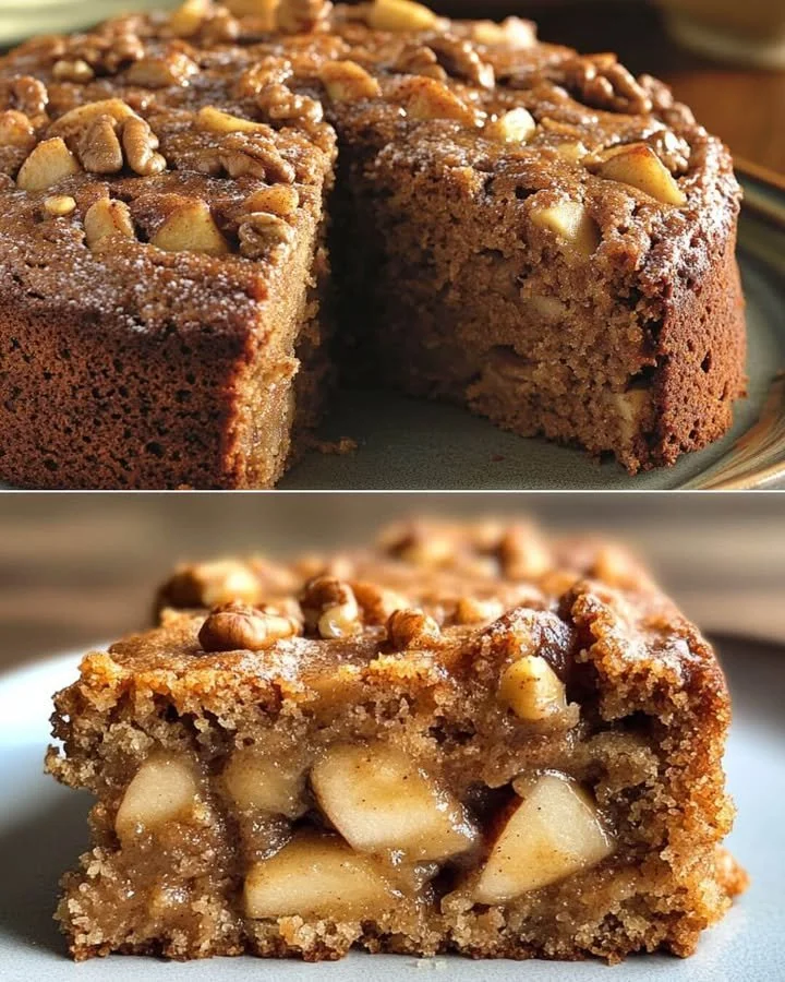 Gezonde appel-walnotencake recept met appels en walnoten