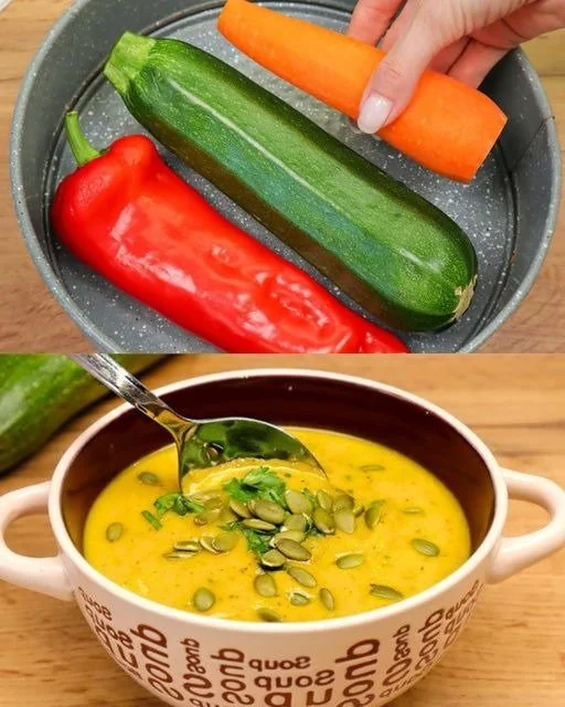 Eenvoudig recept voor heerlijke courgettesoep in een kom