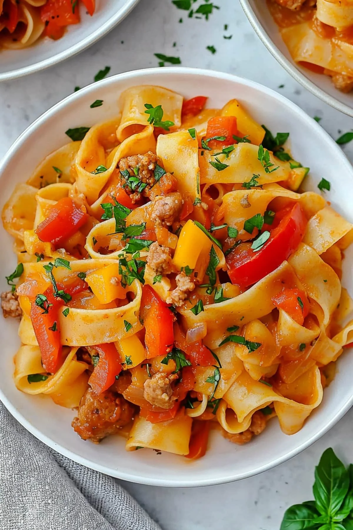 Italiaanse dronken noedels recept eenvoudig en smakelijk