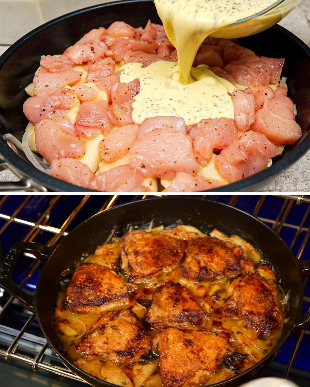Kip-en Aardappelquiche, eenvoudig en smakelijk recept met aardappelen