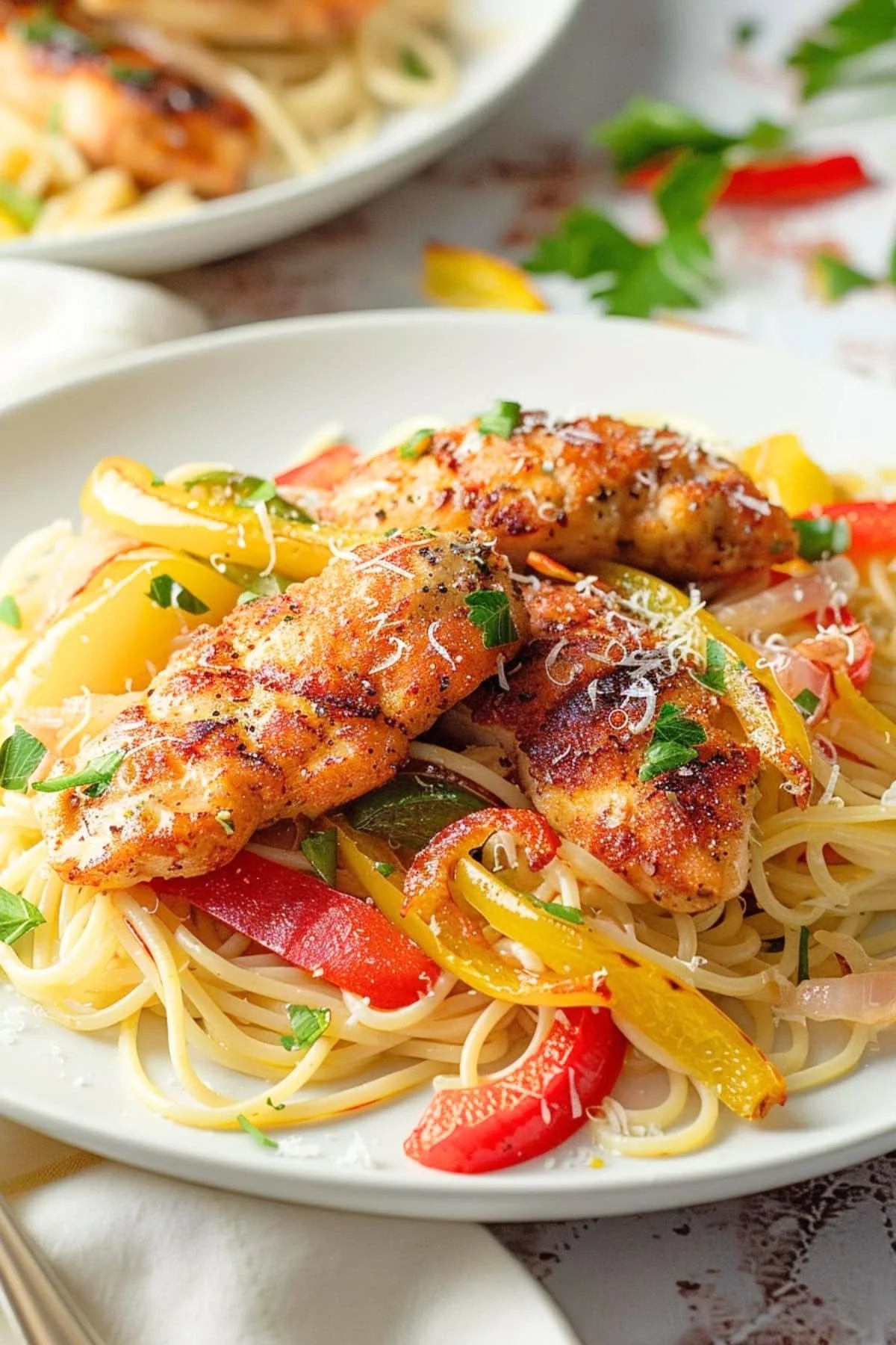 Olive Garden kip scampi recept met smakelijke garnalen en pasta.