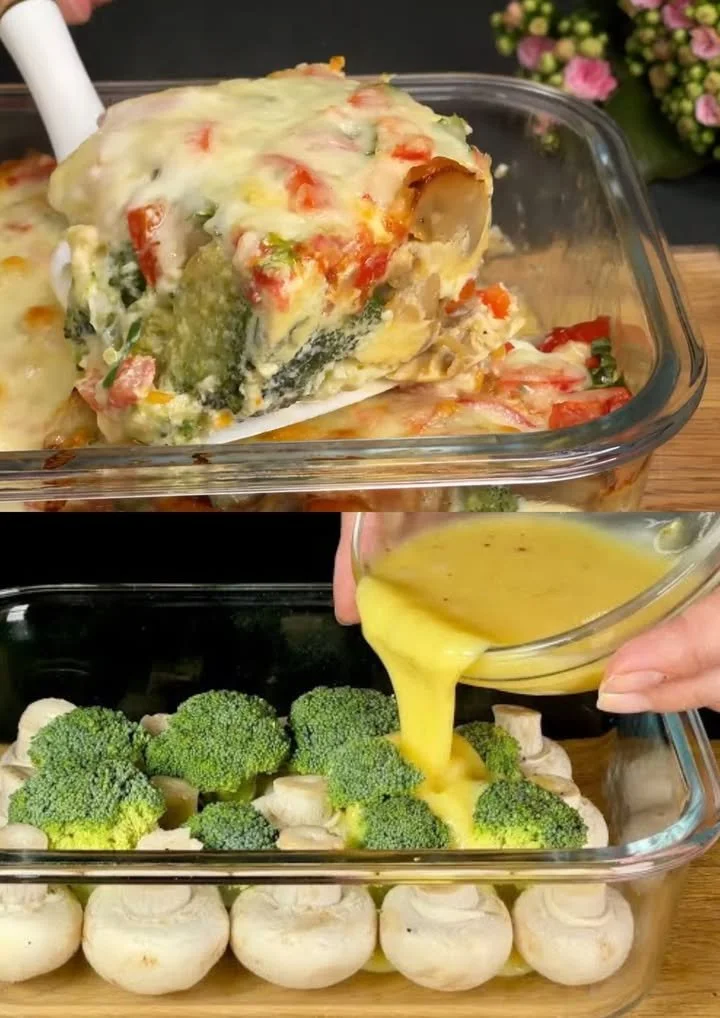 Oma's hartige ovenschotel met broccoli en ei, een smakelijk gerecht uit de oven.