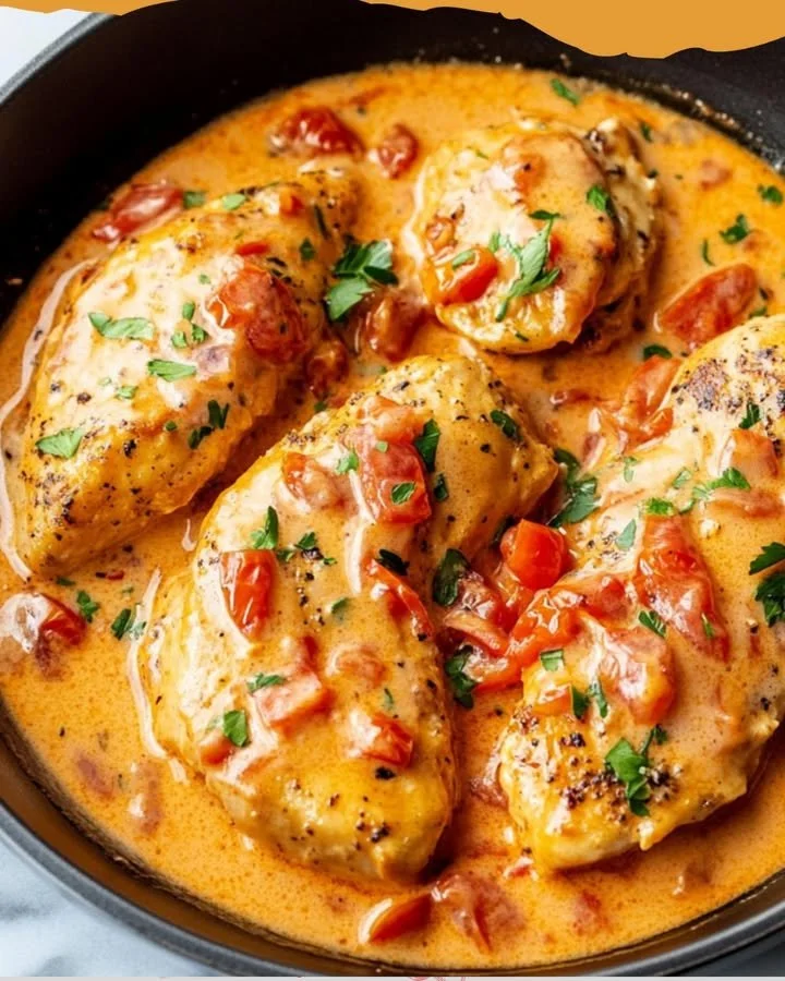 Romige tomatenkip recept met verse ingrediënten voor een snelle maaltijd