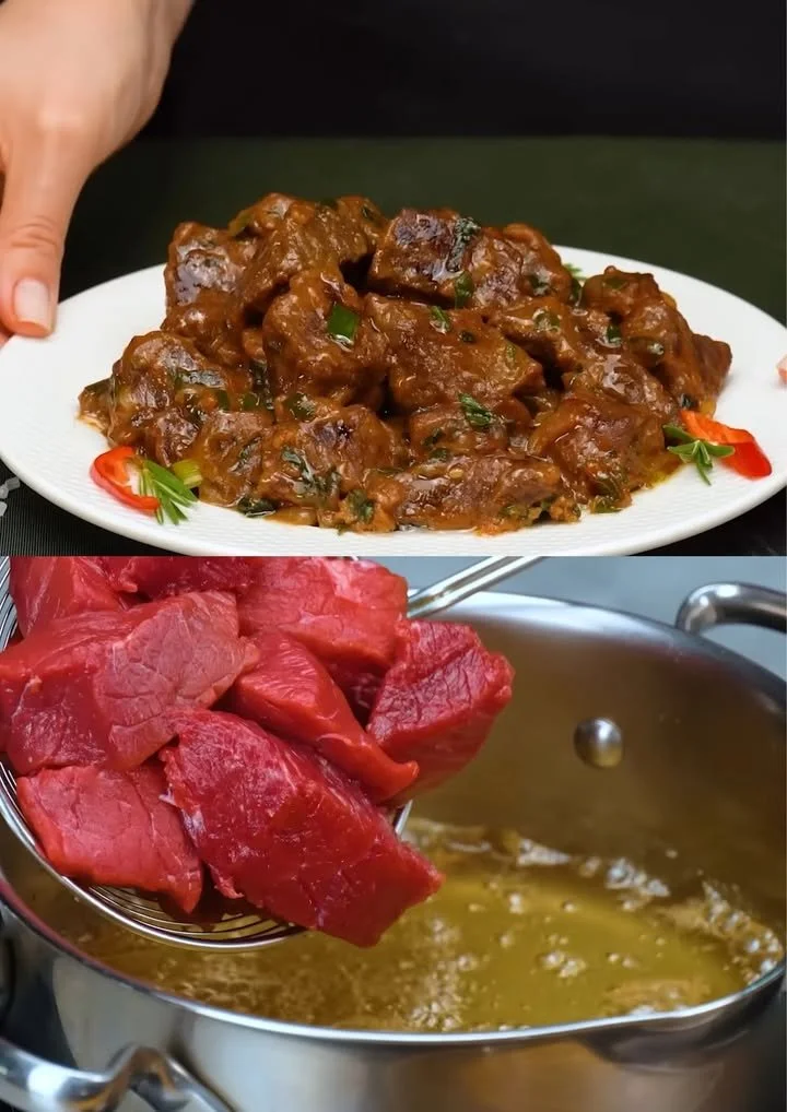 Heerlijk gerecht van rundvlees met bakpoeder, eenvoudig te bereiden