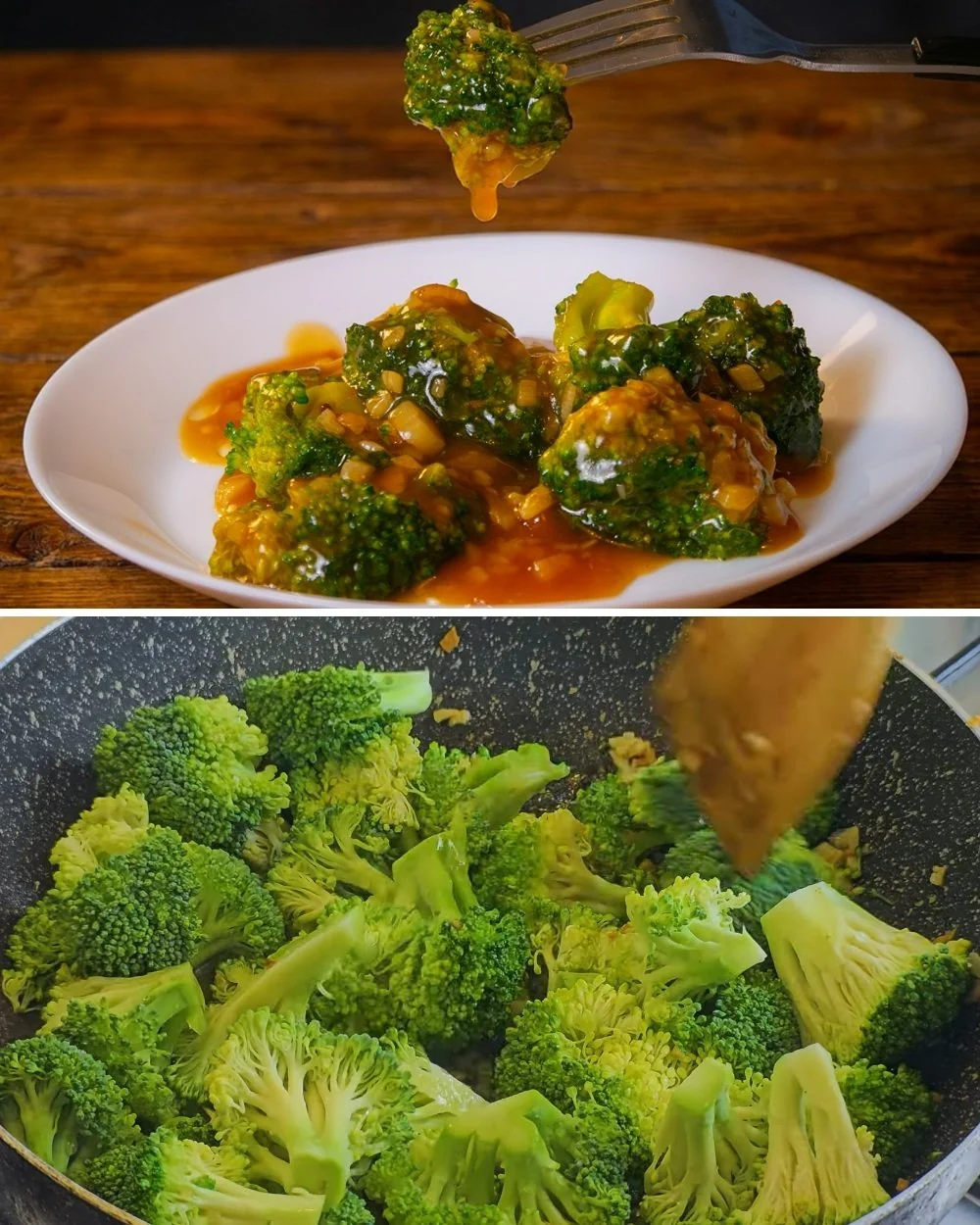 Snel en gemakkelijk knoflook broccoli gerecht met knoflook en groene groenten.