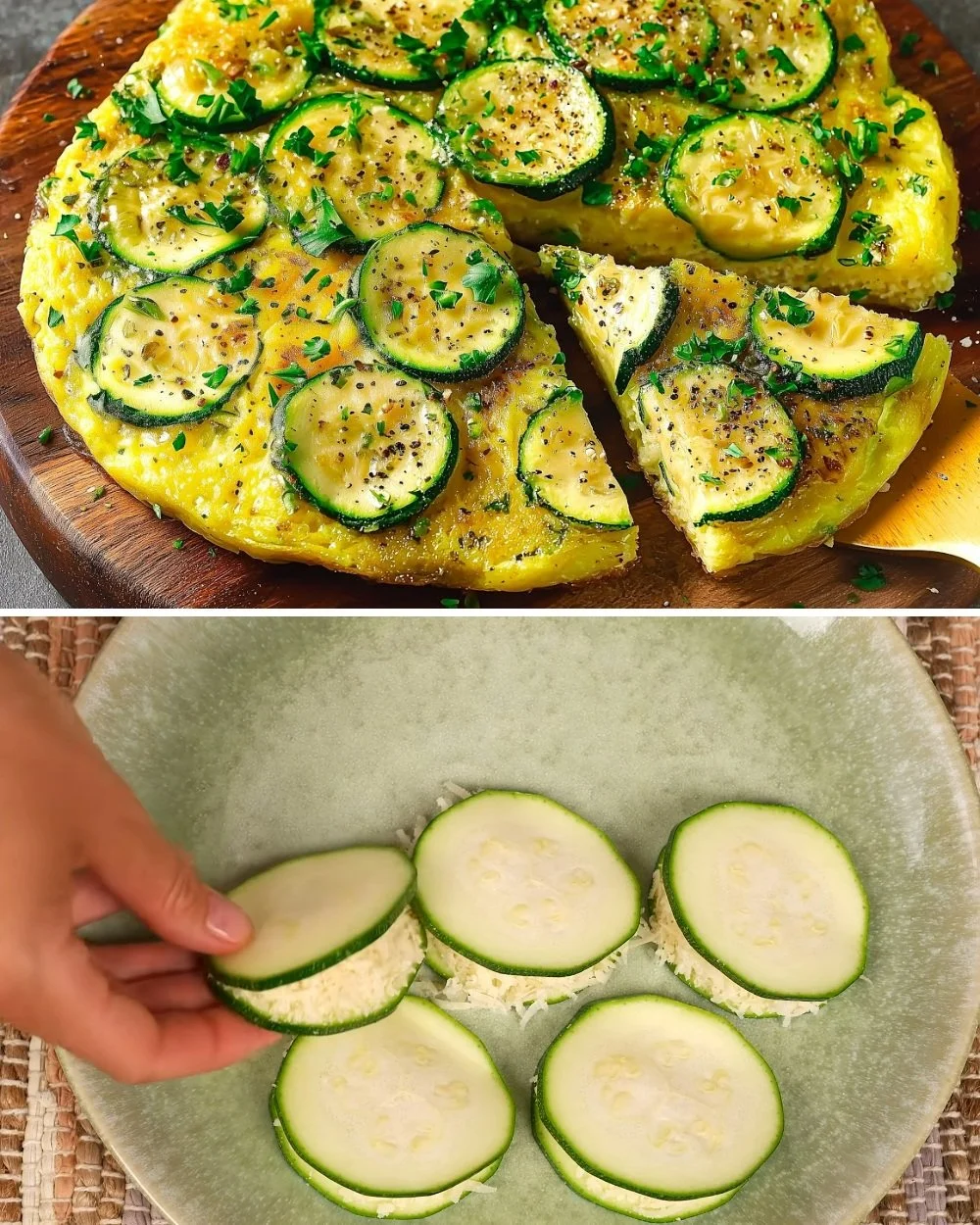 Gezond gerecht met courgette en ei, perfect voor een voedzame maaltijd.
