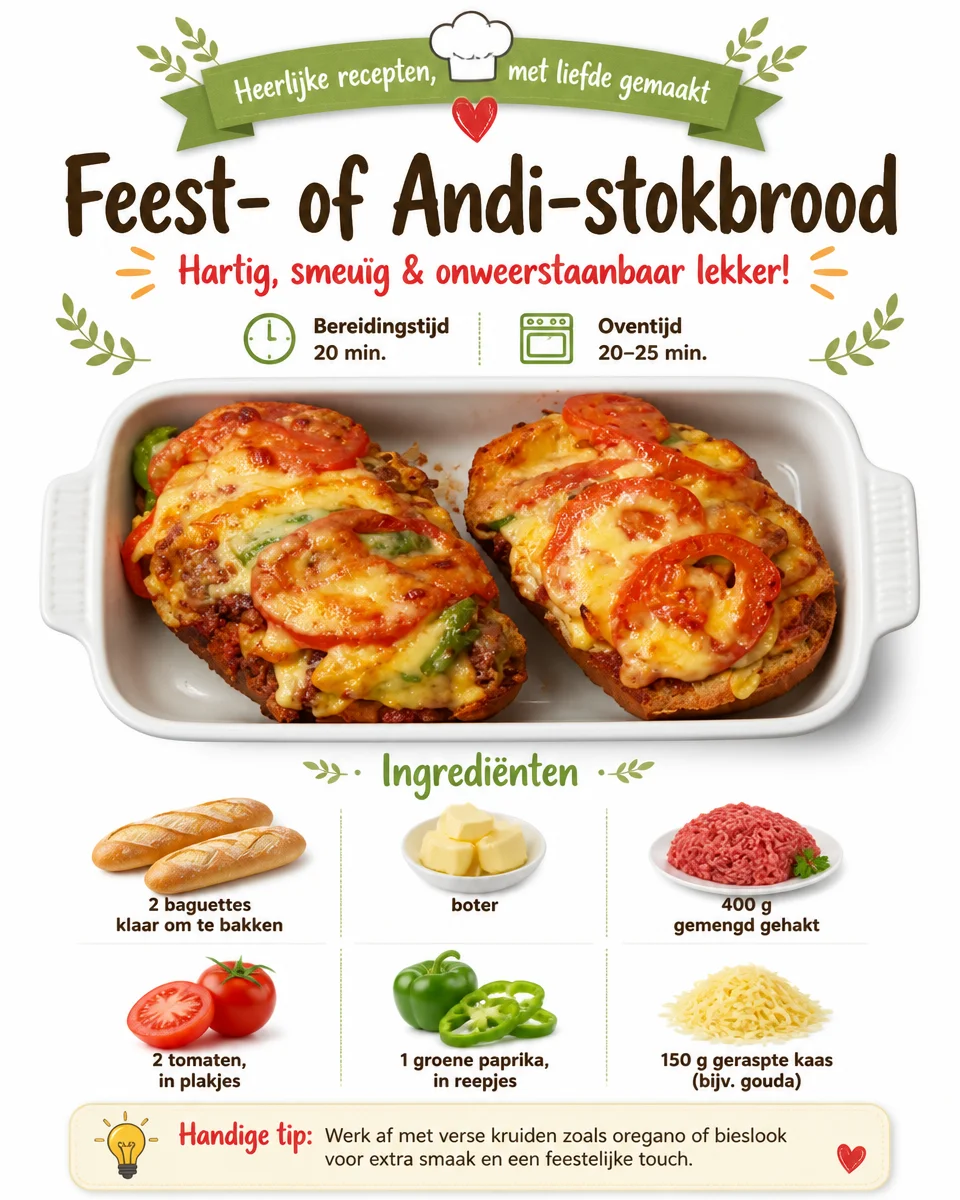 Feestelijk stokbrood recept voor feestelijke gelegenheden