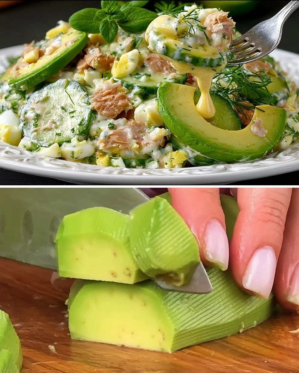 Frisse avocado tonijnsalade snel klaar voor een gezonde maaltijd
