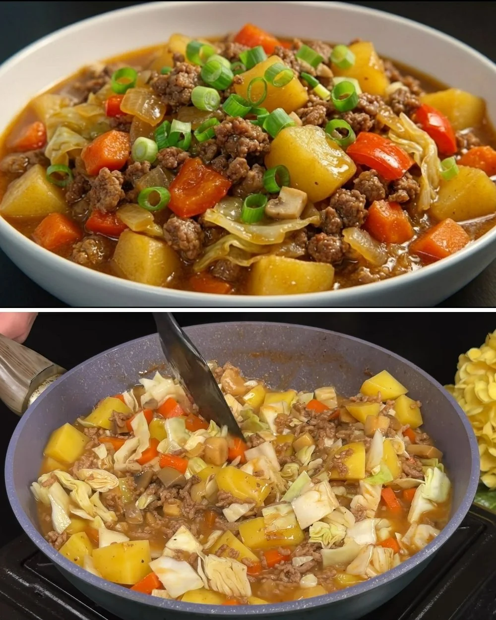 Gehakt met aardappelen: een smakelijk en eenvoudig te bereiden gerecht.
