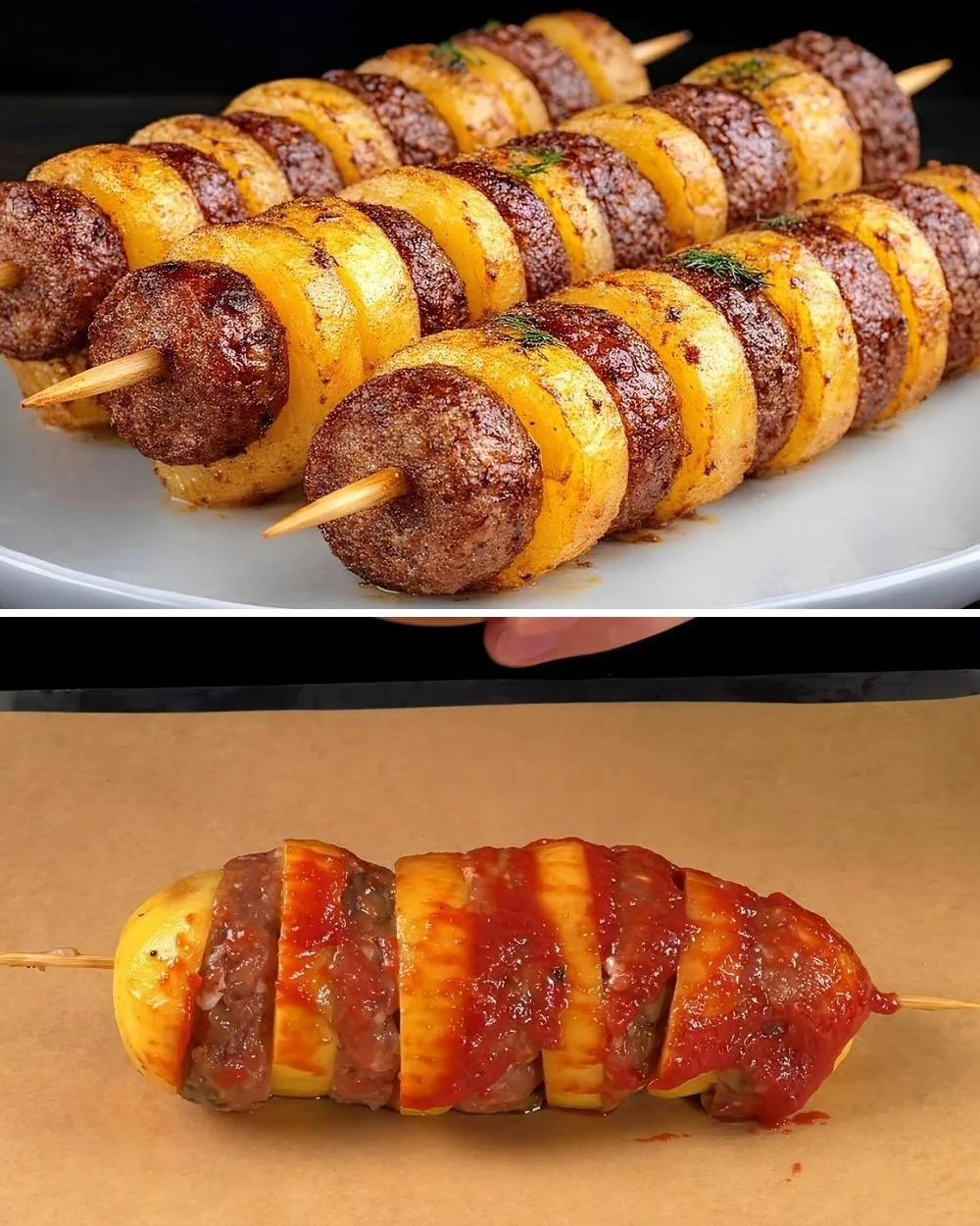Gehaktballetjes met aardappel en salade, eenvoudig te maken recept.