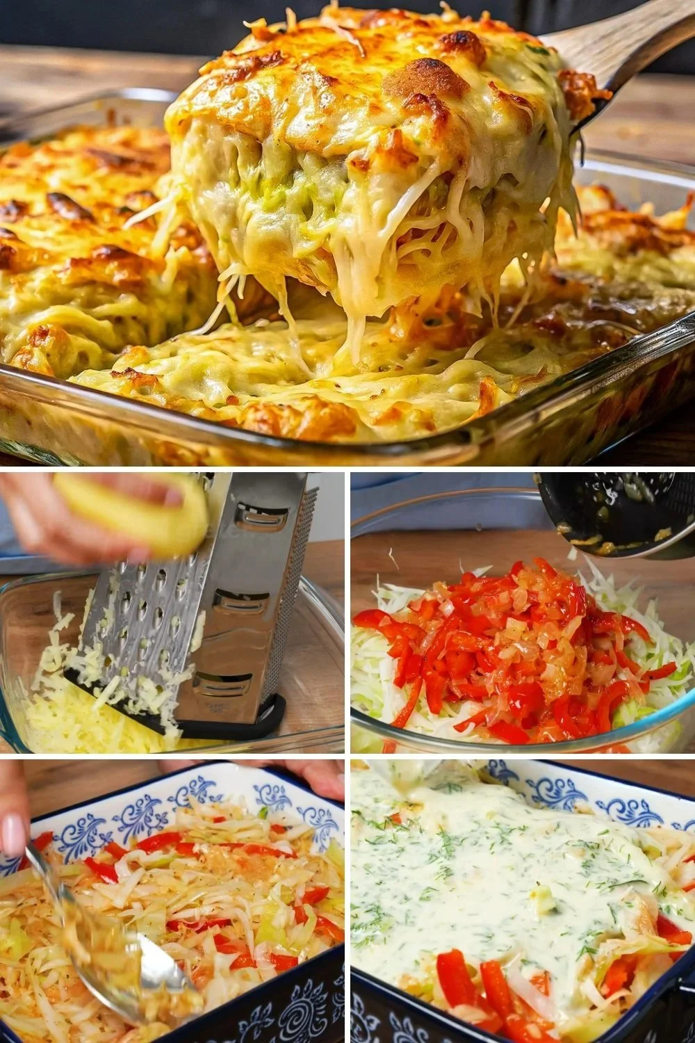 Gemakkelijke kool en aardappel ovenscotel uit de oven