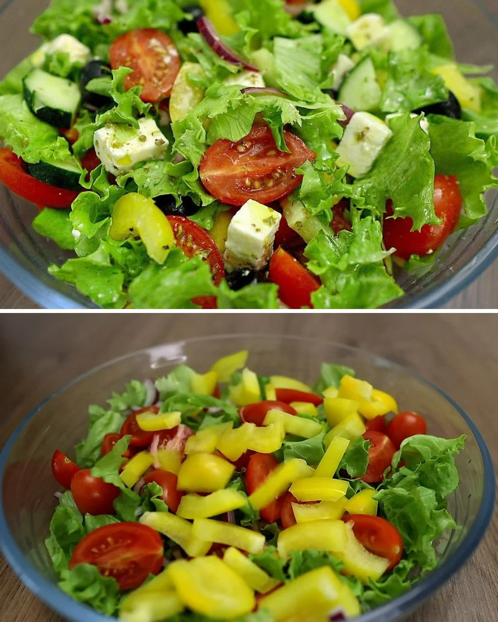 Verfrissende Griekse Salade met groenten, feta en olijven
