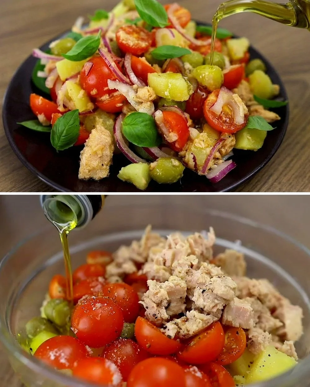 Heerlijke aardappelsalade recept met verse ingrediënten en kruiden.