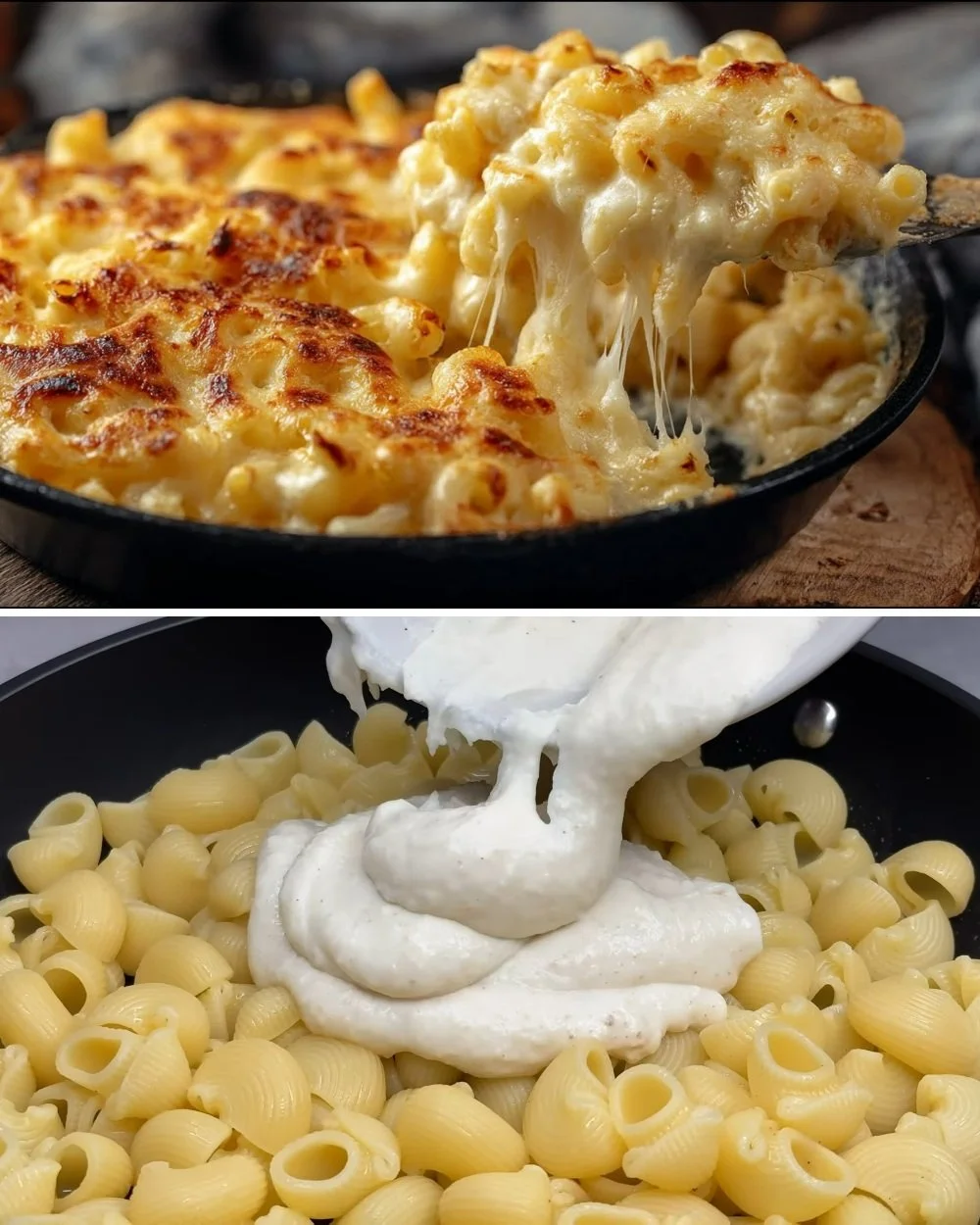 Italiaanse Stijl Mac & Kaas met romige saus en heerlijke kaas