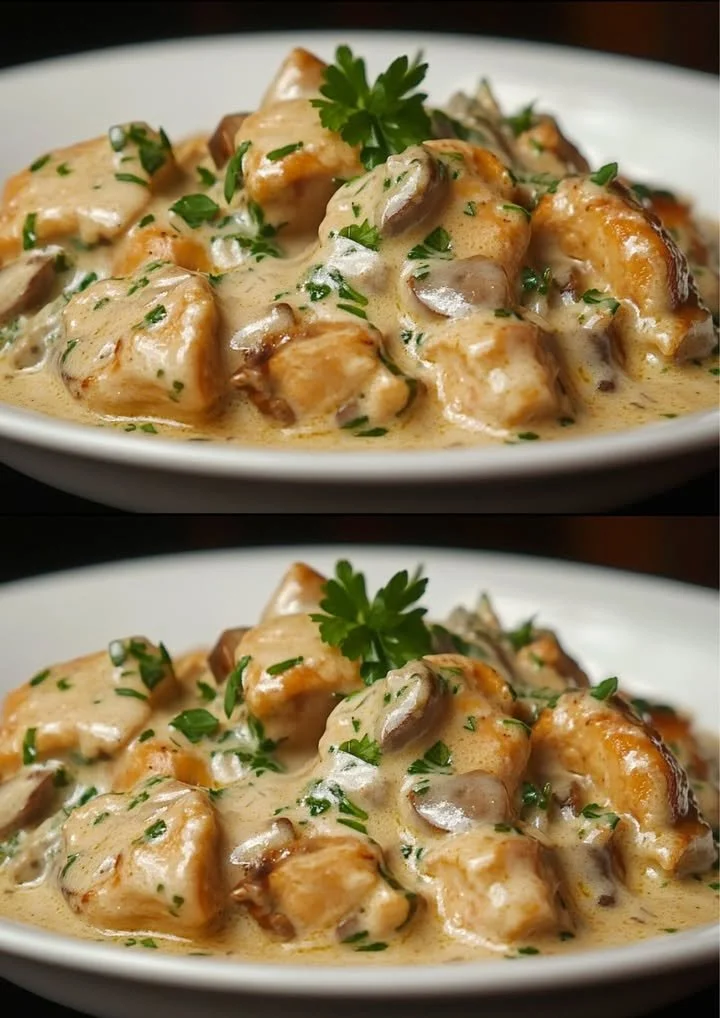 Kip met romige saus, een smakelijk en eenvoudig gerecht voor elk diner.