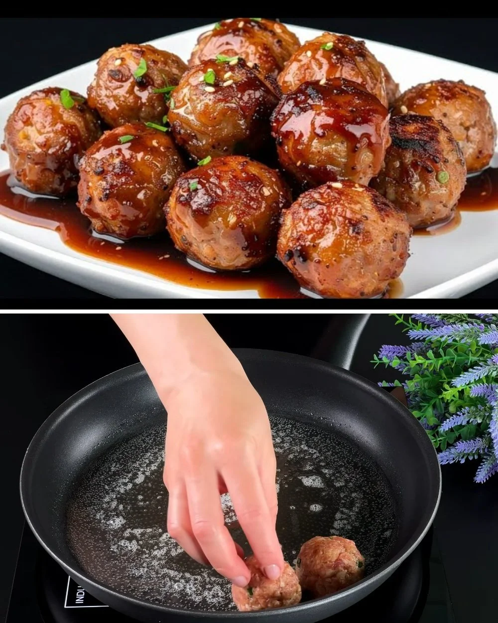 Klassieke gehaktballen met romige aardappelpuree op een bord