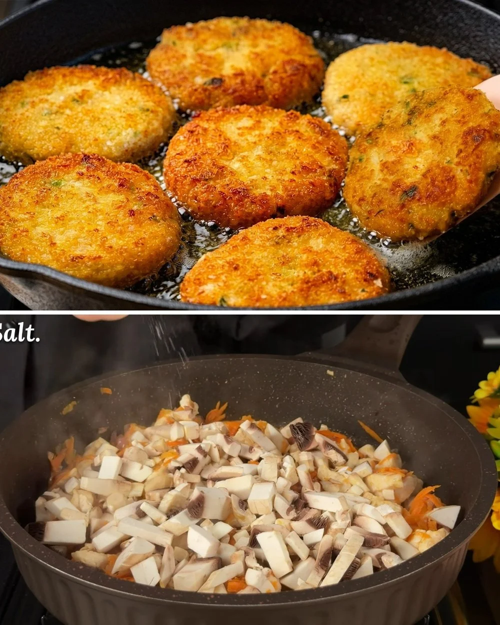 Knapperige aardappelkoekjes geserveerd met romige saus
